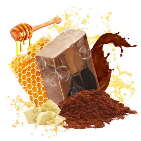 SAVON GOURMAND MIEL CHOCOLAT AU BEURRE DE CACAO