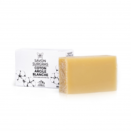 Savon surgras coton & Argile Blanche