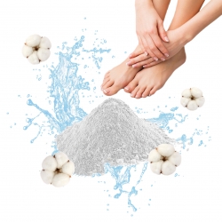 POUDRE PIEDS ANTI ODEUR PARFUM ROSE, CAMOMILLE FLEUR DE COTON